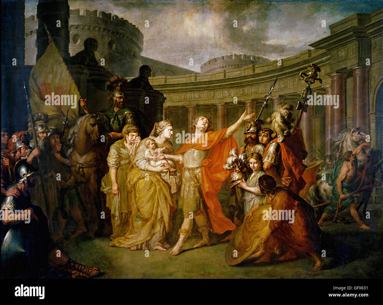 Hector et Andromaque par A.Losenko Banque D'Images