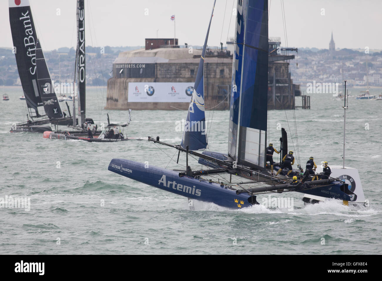 La voile à la 2016 America's Cup World Series à Portsmouth, Royaume-Uni Banque D'Images