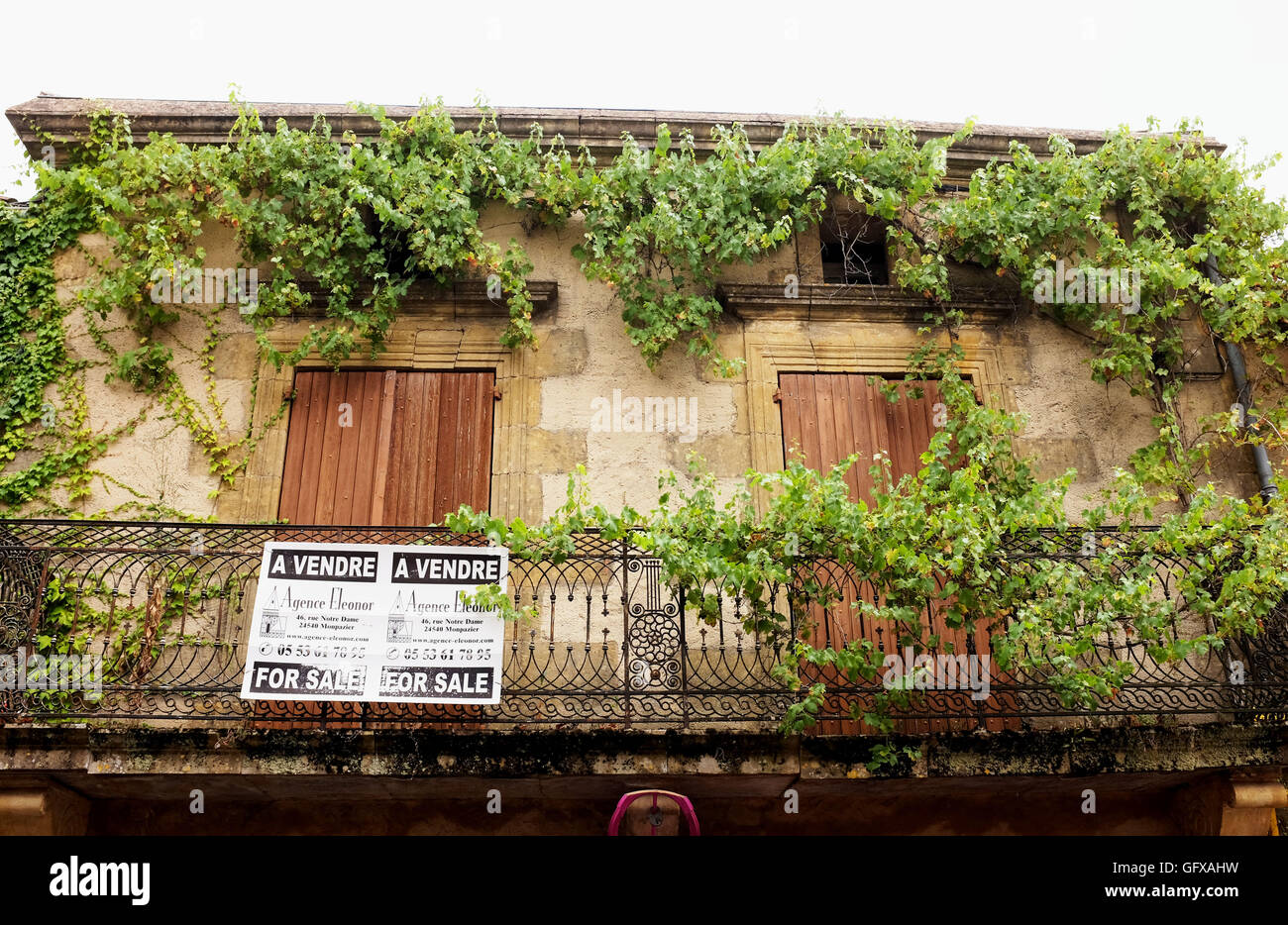 Propriété à vendre Monpazier l'un des 'Plus beaux villages de France en Dordogne Europe Banque D'Images