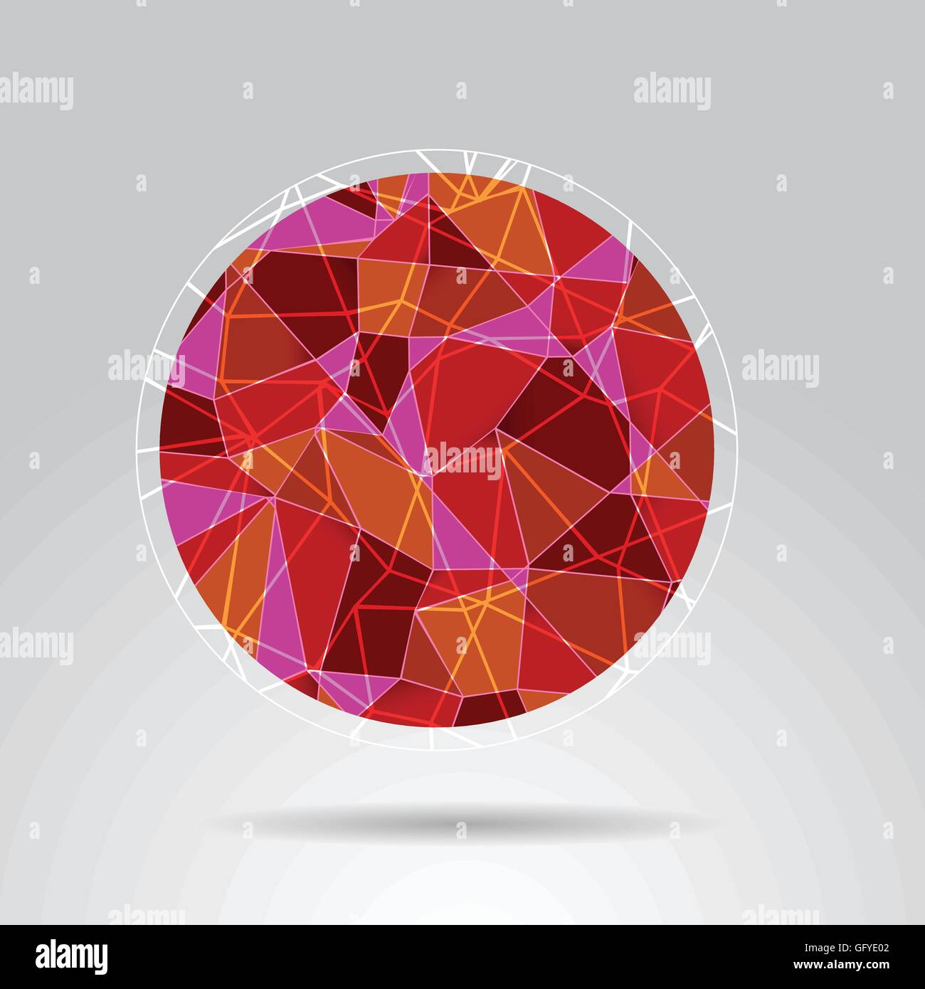 Polygone Orange ball définition, stock vector Illustration de Vecteur