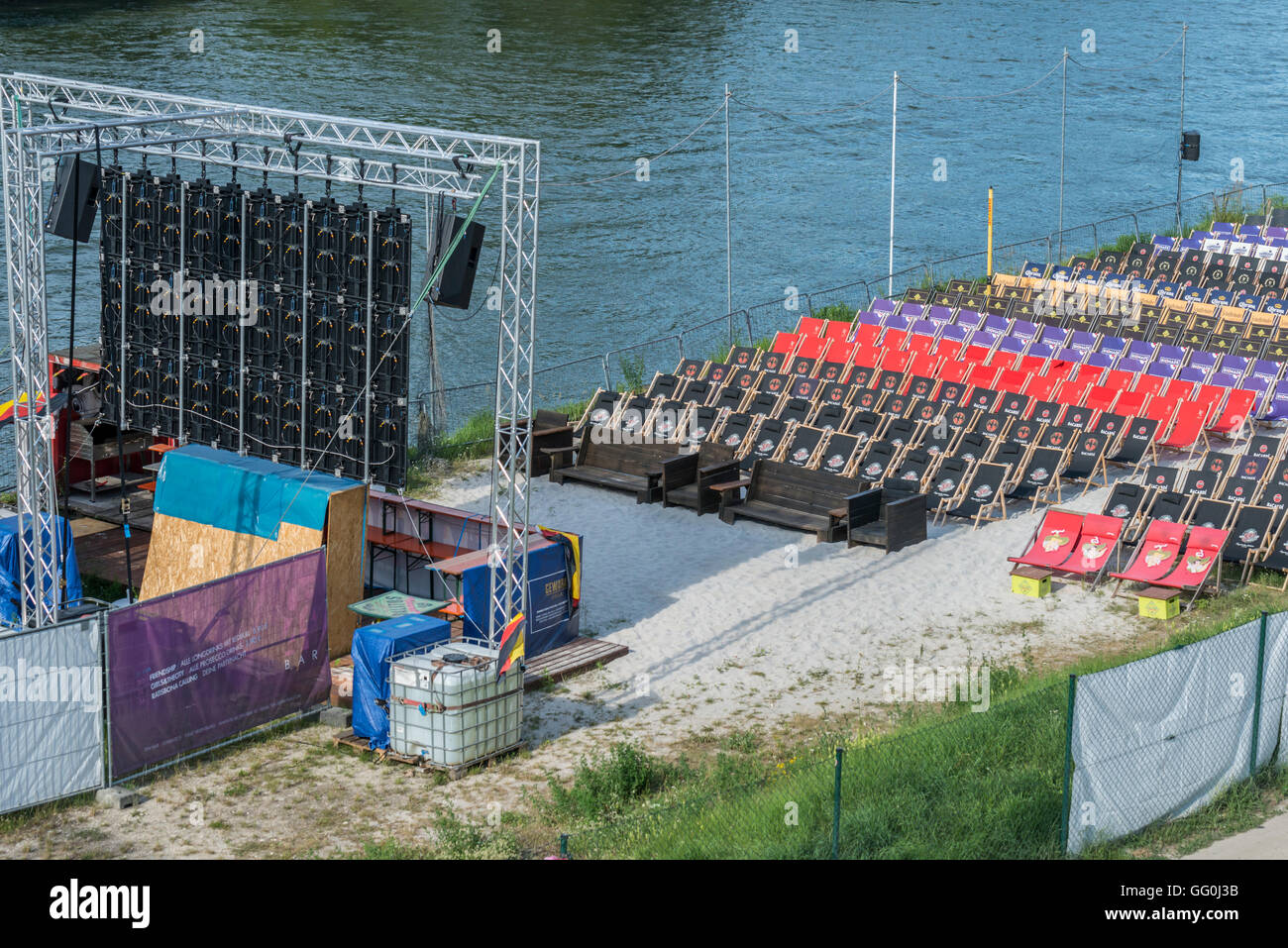 Regensburg, Bavière, Allemagne - 10 juillet 2016 : La photo montre la zone d'affichage public allemand à Regensburg, Allemagne. La photo w Banque D'Images
