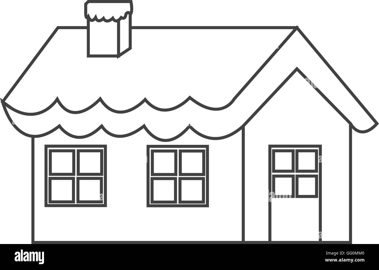 Coloriage Maison Du Père Noël L'icône de la maison du père noël Image Vectorielle Stock - Alamy