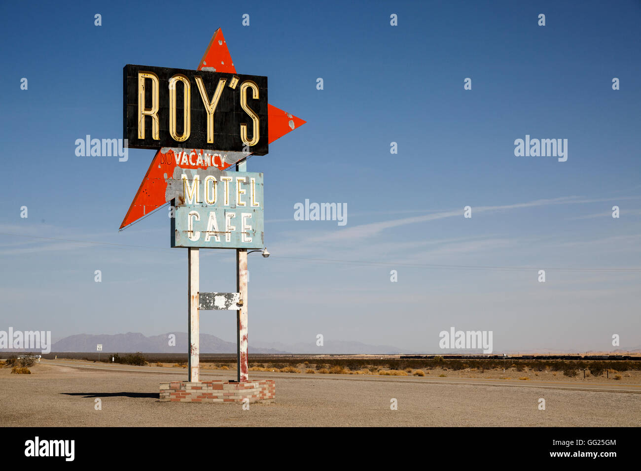Roy's Motel et Café, Amboy, California, United States Banque D'Images