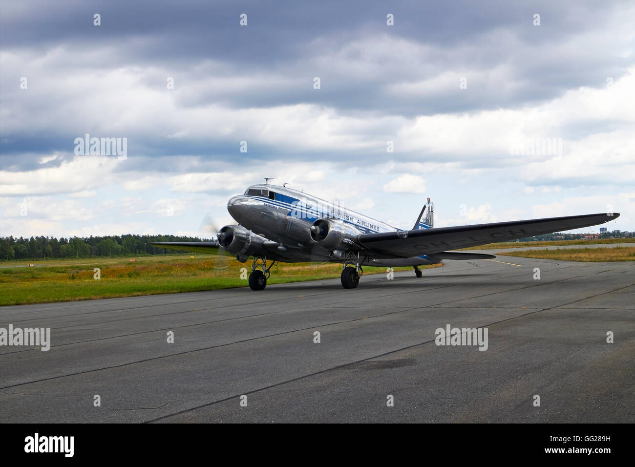 Douglas DC-3, avion Finlande Banque D'Images