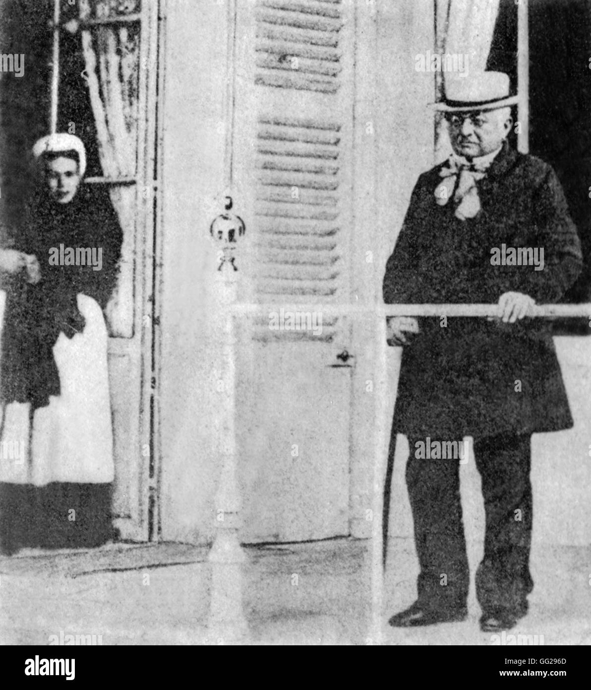 L'homme d'État français Adolphe Thiers à Saint-Germain juste avant sa mort. 1877 France Banque D'Images