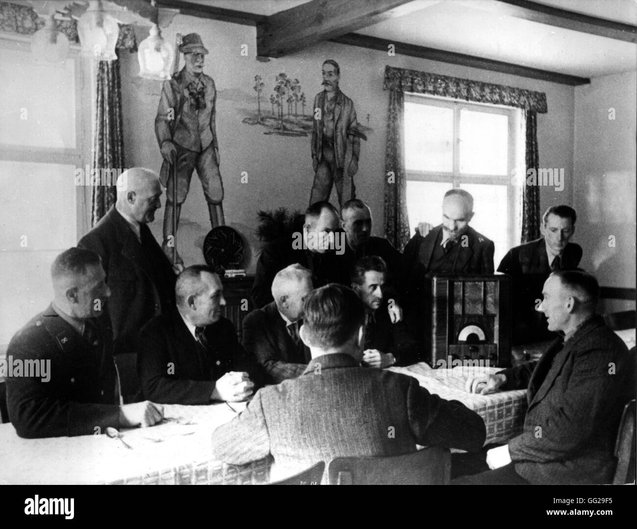 La propagande Stauffel (organisation de la propagande du parti nazi) : Maison des travailleurs âgés près de Bayreuth c. 1935-1940 Allemagne Paris. Bibliothèque nationale Banque D'Images
