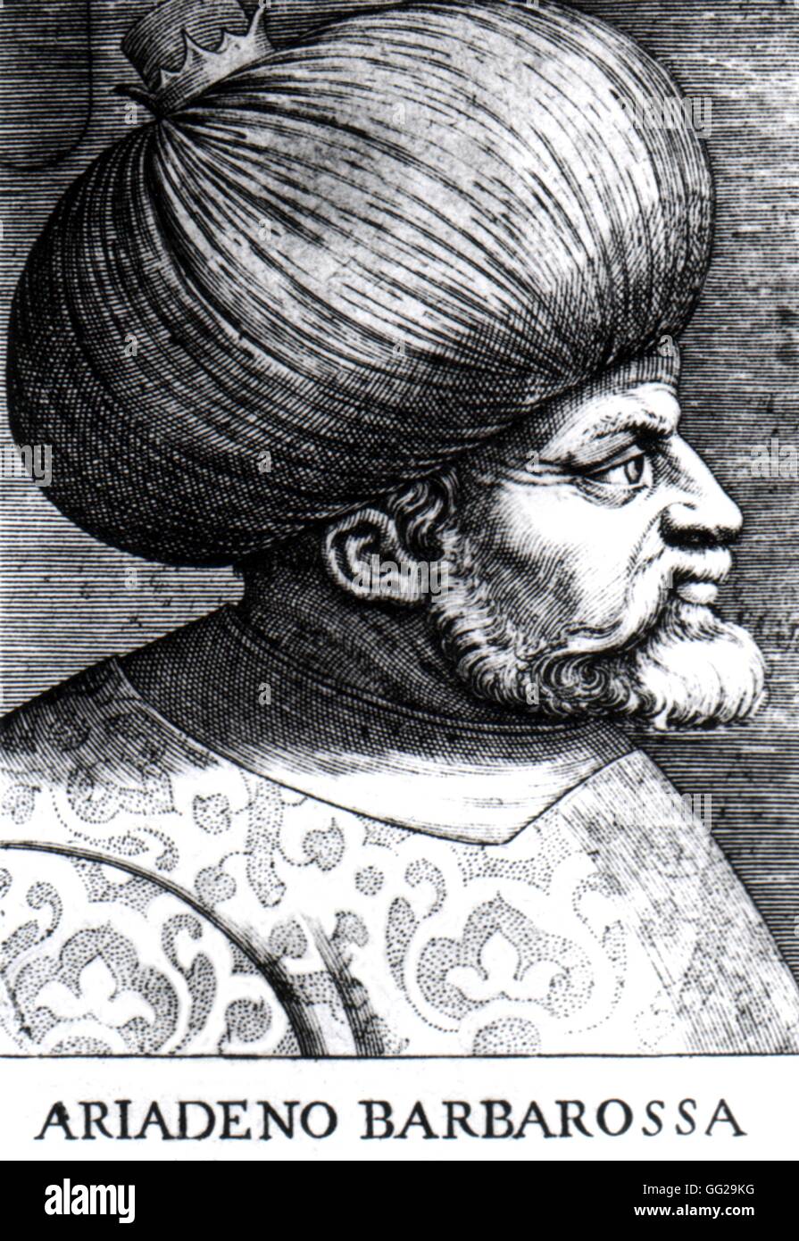 Pirate turque Hayreddin Barberousse, qui a fondé l'état d'Alger au 16e siècle Banque D'Images