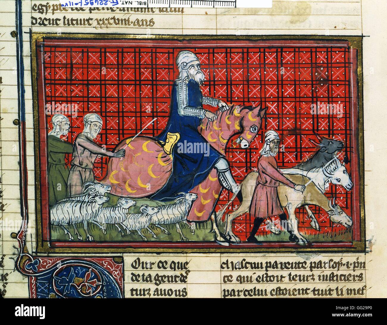 1ère croisade (1096-1099). Les Turcs sur une terre sainte autographe 14e siècle Banque D'Images