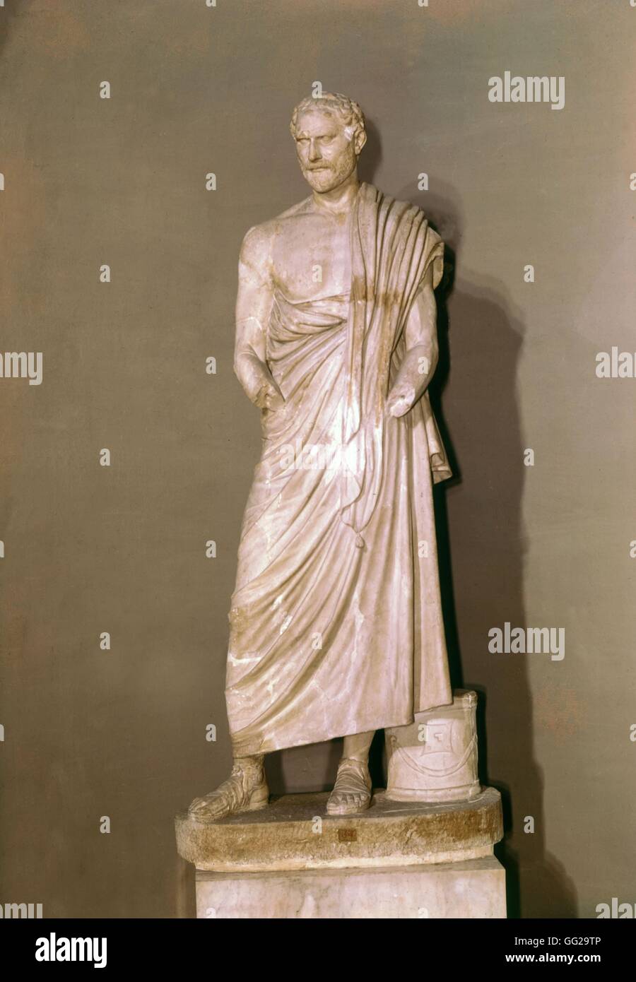 Statue de Démosthène (384-322) la Grèce antique Rome, Musée du Vatican Banque D'Images