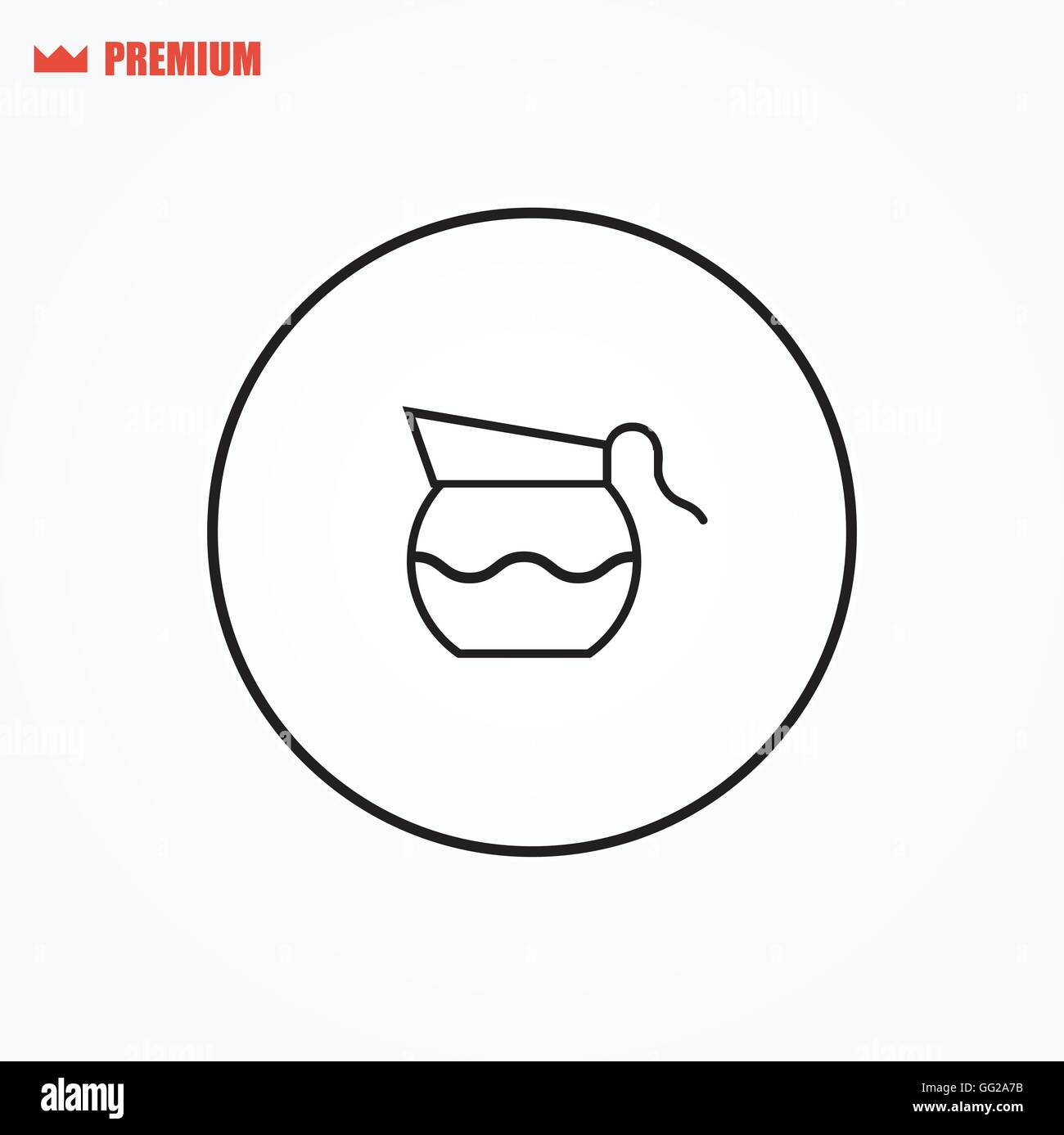 Carafe arrondie icône vecteur Illustration de Vecteur