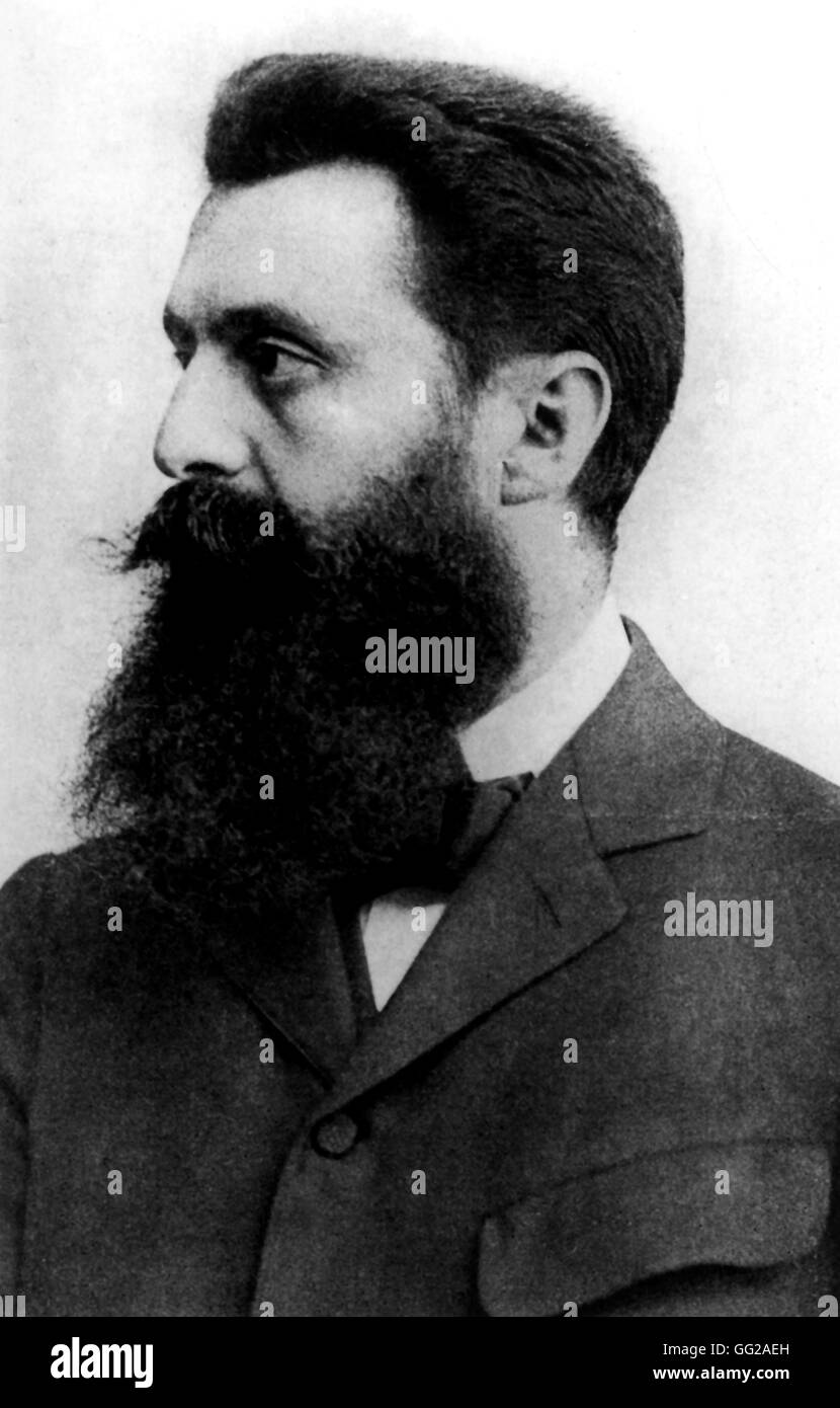Portrait de T. Herzl lorsqu'il a été 35 Janvier 1897 Le Sionisme Banque D'Images