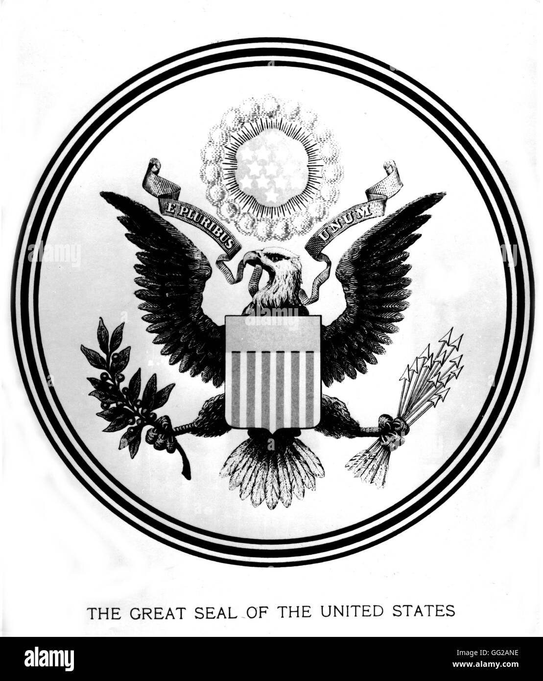 Le Grand Sceau des États-Unis 19e siècle United States Banque D'Images