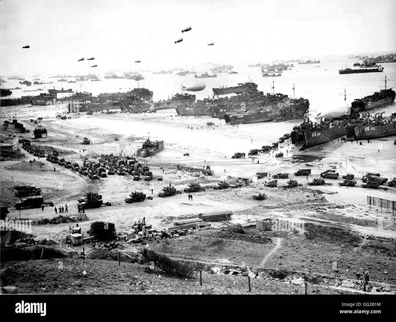 Débarquement des troupes alliées sur les plages de Normandie, France 6 juin 1944 Seconde Guerre mondiale Guerre mondiale archives nationales, Washington Banque D'Images