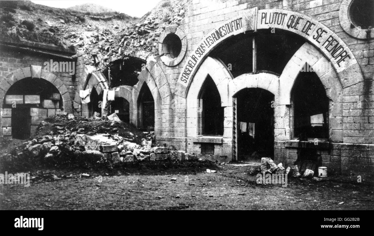 La cour principale de la forteresse de Sedan, 21 octobre 1915 France - la Première Guerre mondiale, Vincennes. Musée de la guerre Banque D'Images