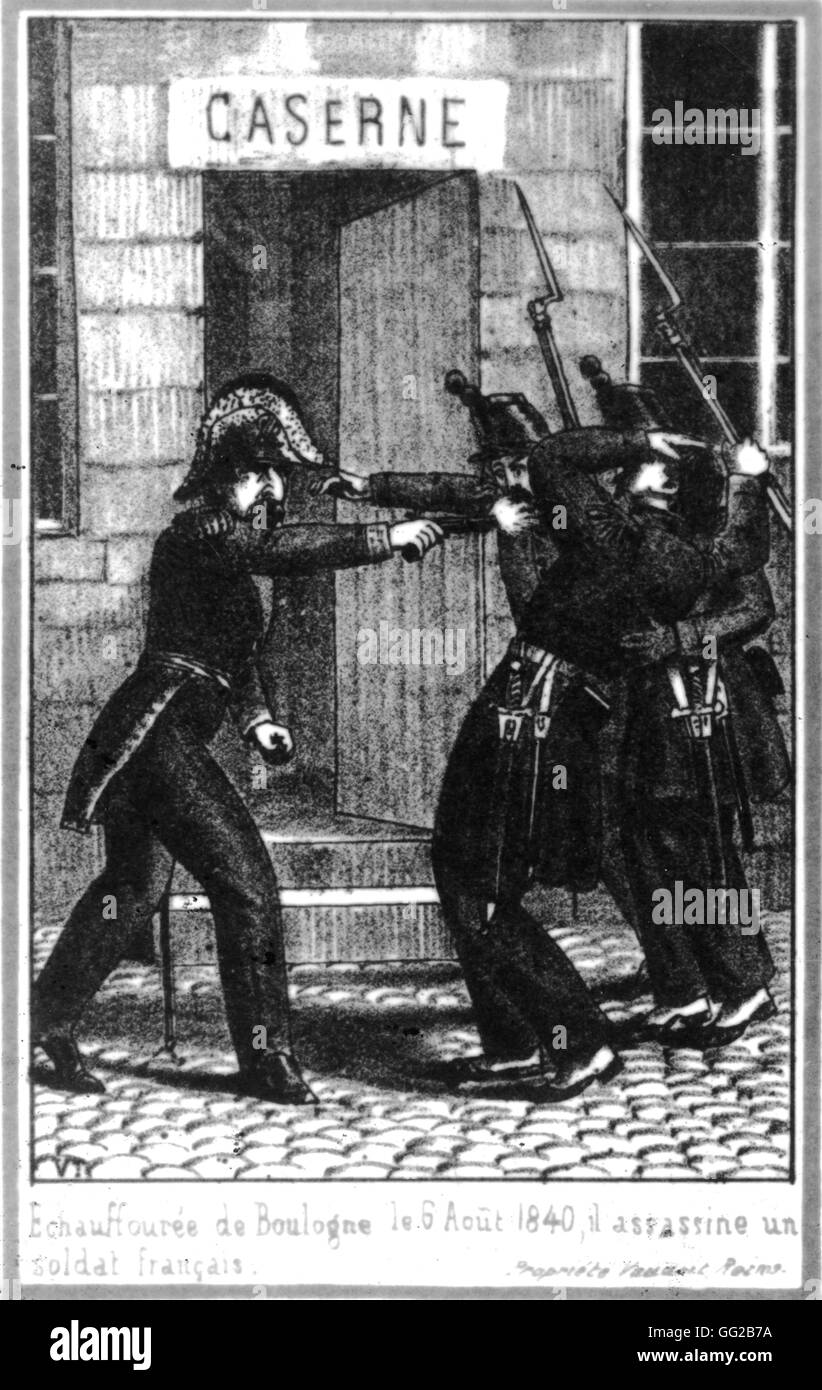 Le Prince Louis Bonaparte de tenter une insurrection à Boulogne le 6 août 1840 France Banque D'Images