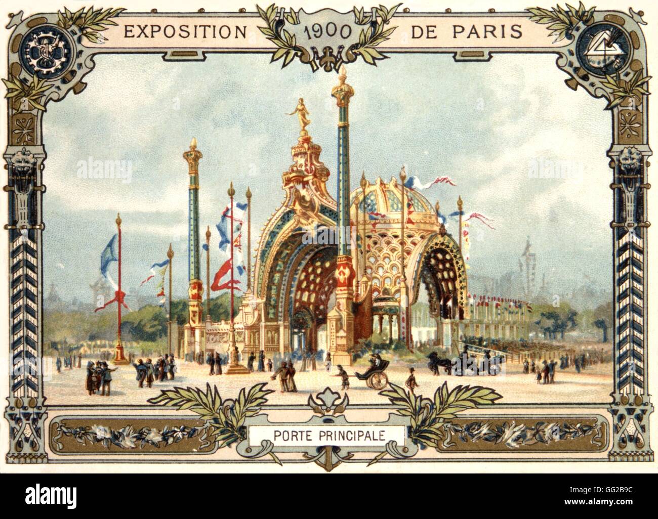 Paris, Exposition Universelle, la porte principale France 1900 Banque D'Images