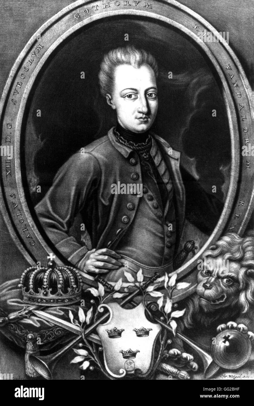 Charles XII de Suède Suède 1697-1718 Banque D'Images