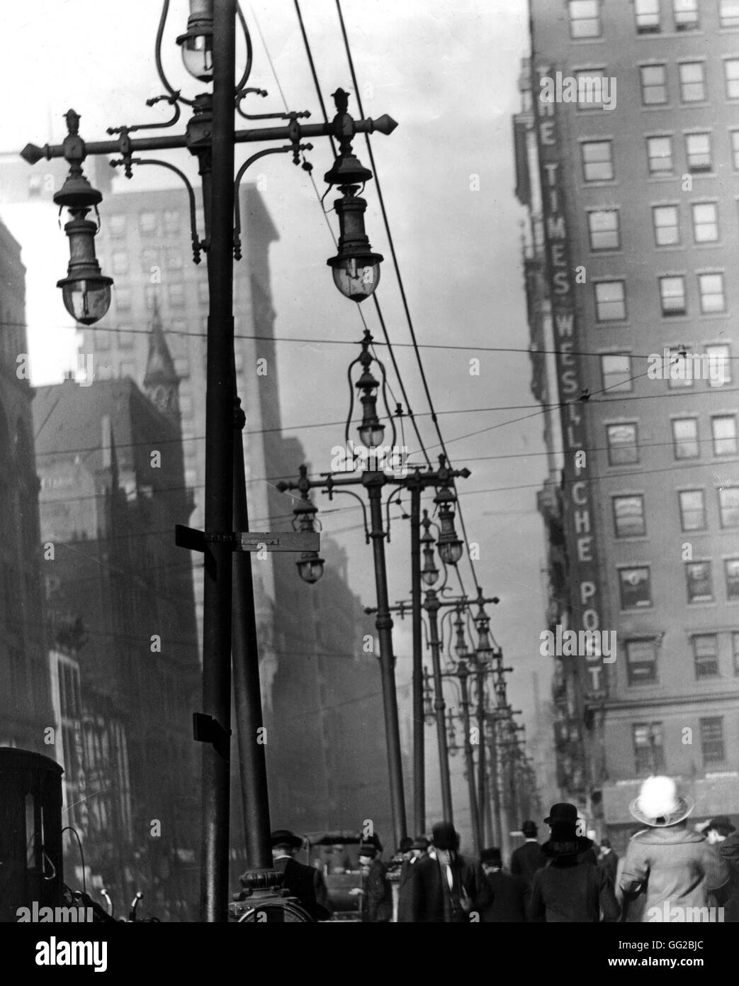 New York. Broadway et marché St Louis 1890-1893 United States Washington. Bibliothèque du Congrès Banque D'Images