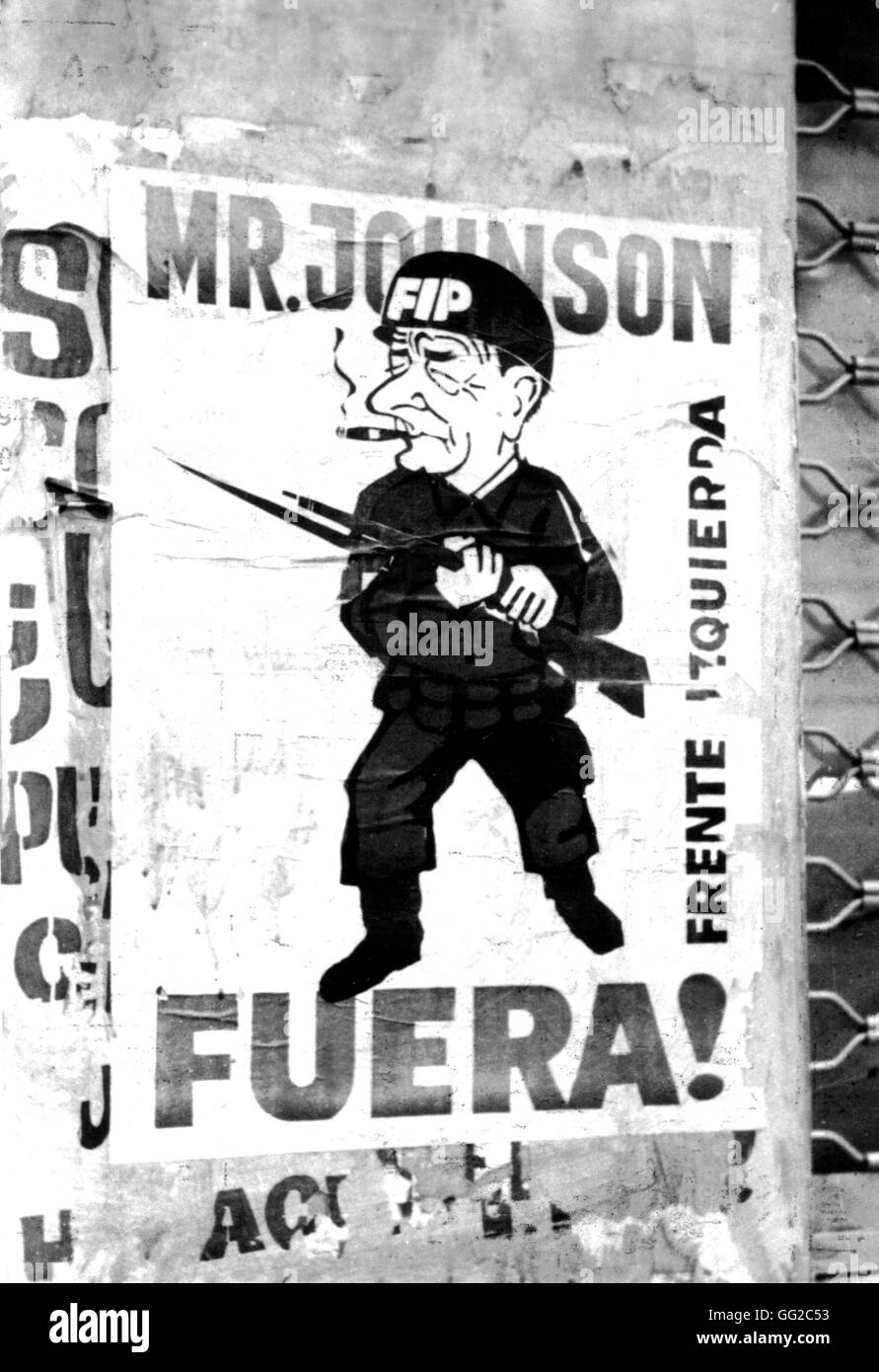 L'affiche de la 20e siècle Cuba antiaméricains Parallèlement Banque D'Images