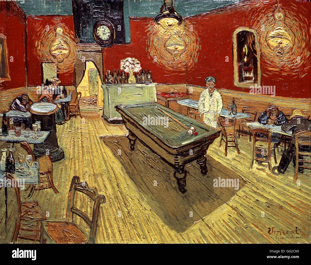 Vincent Van Gogh (1853-1890) La Nuit de l'école Néerlandaise Café de la place Lamartine à Arles Septembre 1888 Huile sur toile (70 x 89 cm), New Haven, Yale University Art Gallery Banque D'Images
