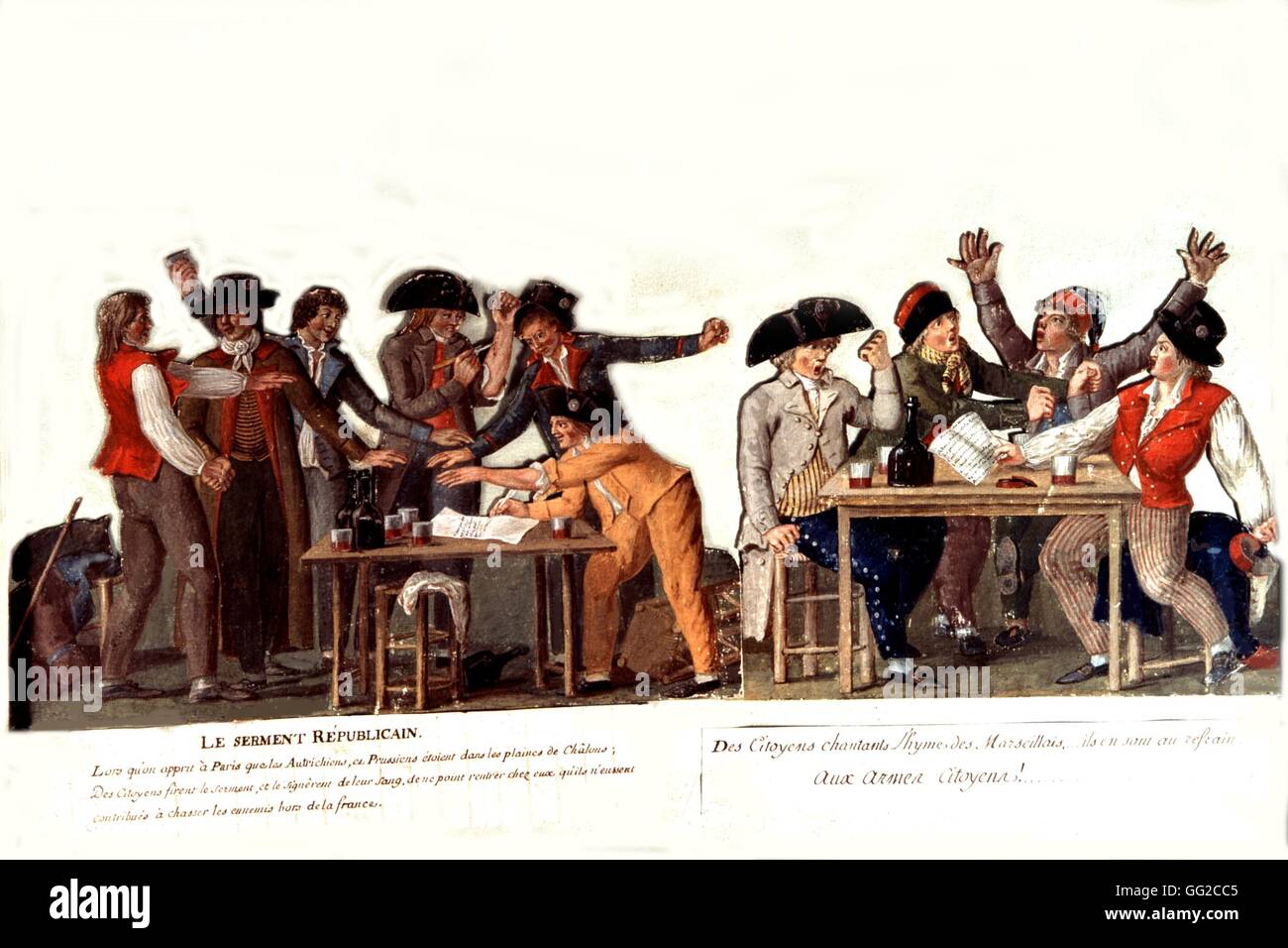 Paul Etienne Lesueur, serment des citoyens de chanter la Marseillaise 18e siècle France - 1789 Révolution Française Paris. Musée Carnavalet Banque D'Images