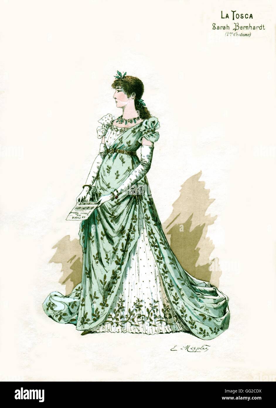 Victorien Sardou, 'Tosca', Sarah Bernhardt 1888 France Banque D'Images