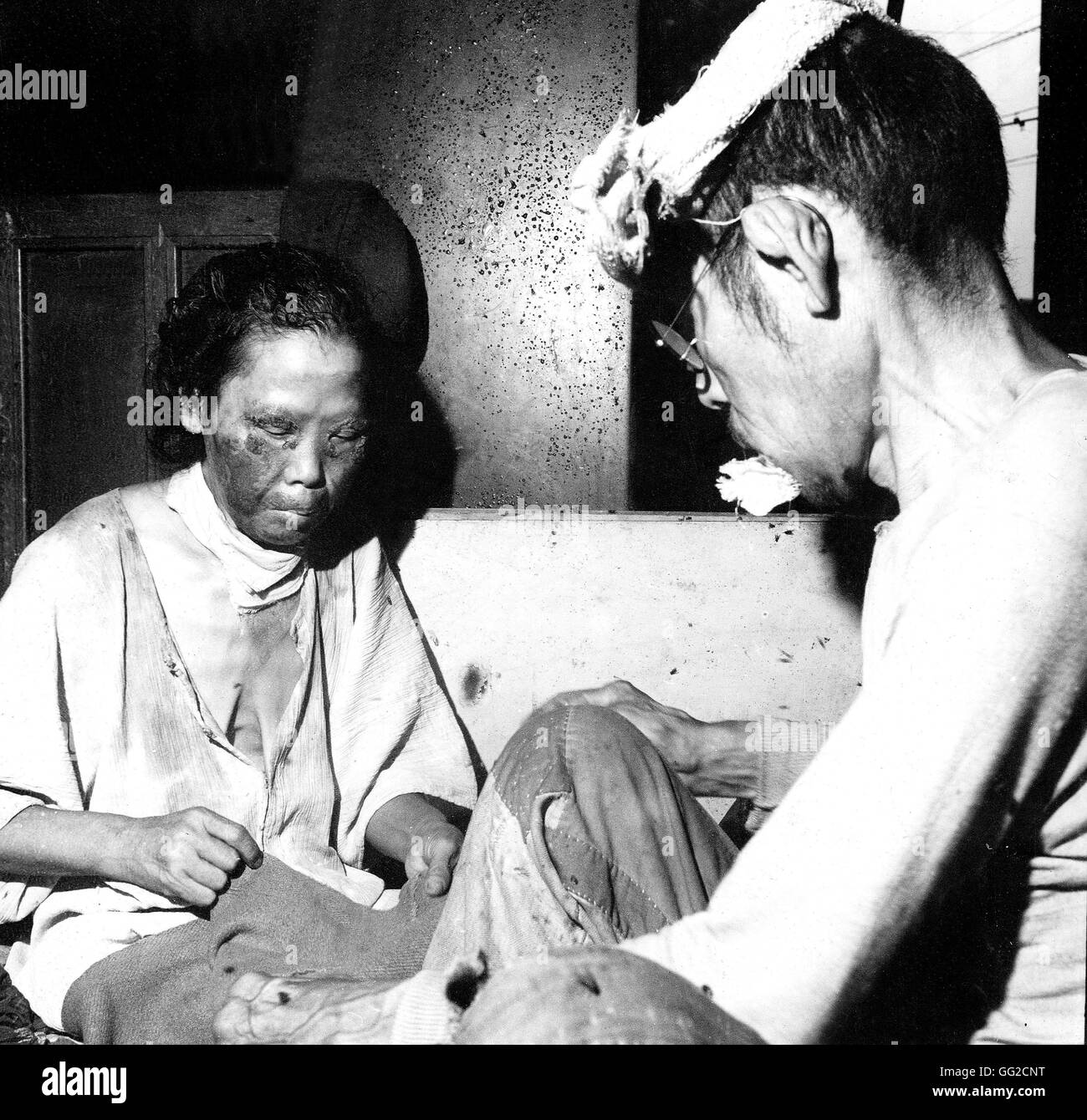 Les victimes de la bombe atomique de Hiroshima au Japon du 20ème siècle - la seconde guerre mondiale, archives nationales. Washington Banque D'Images