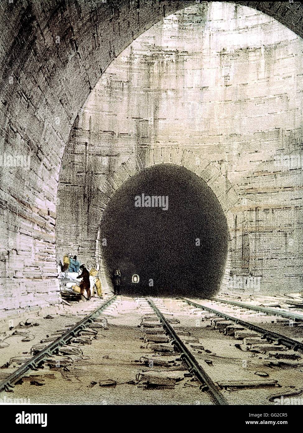 J. Bourne Kilsby's tunnel pour le Great Northern Railway 1837 Angleterre collection privée Banque D'Images