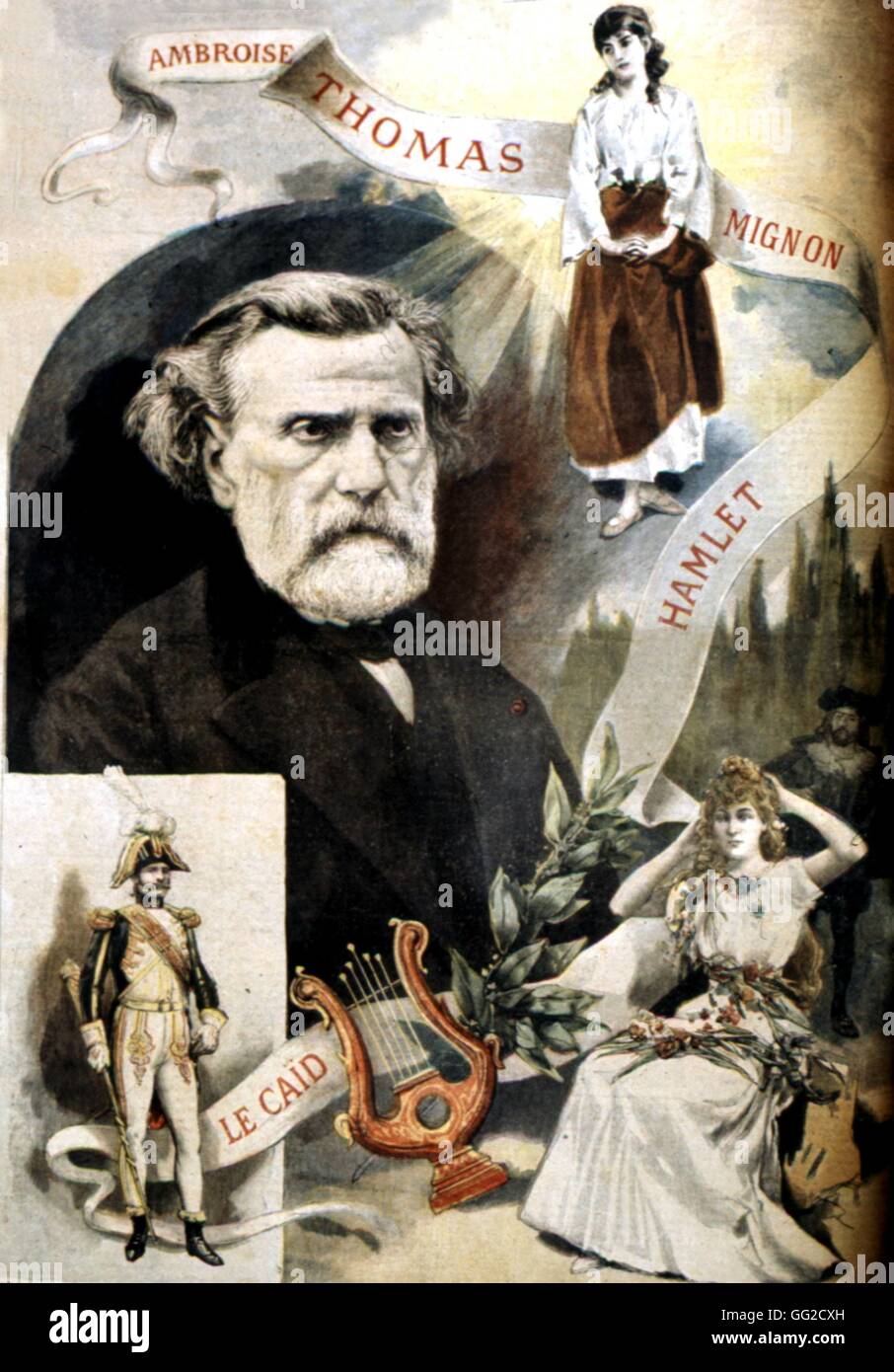Hommage au musicien français Ambroise Thomas 19e siècle France Banque D'Images
