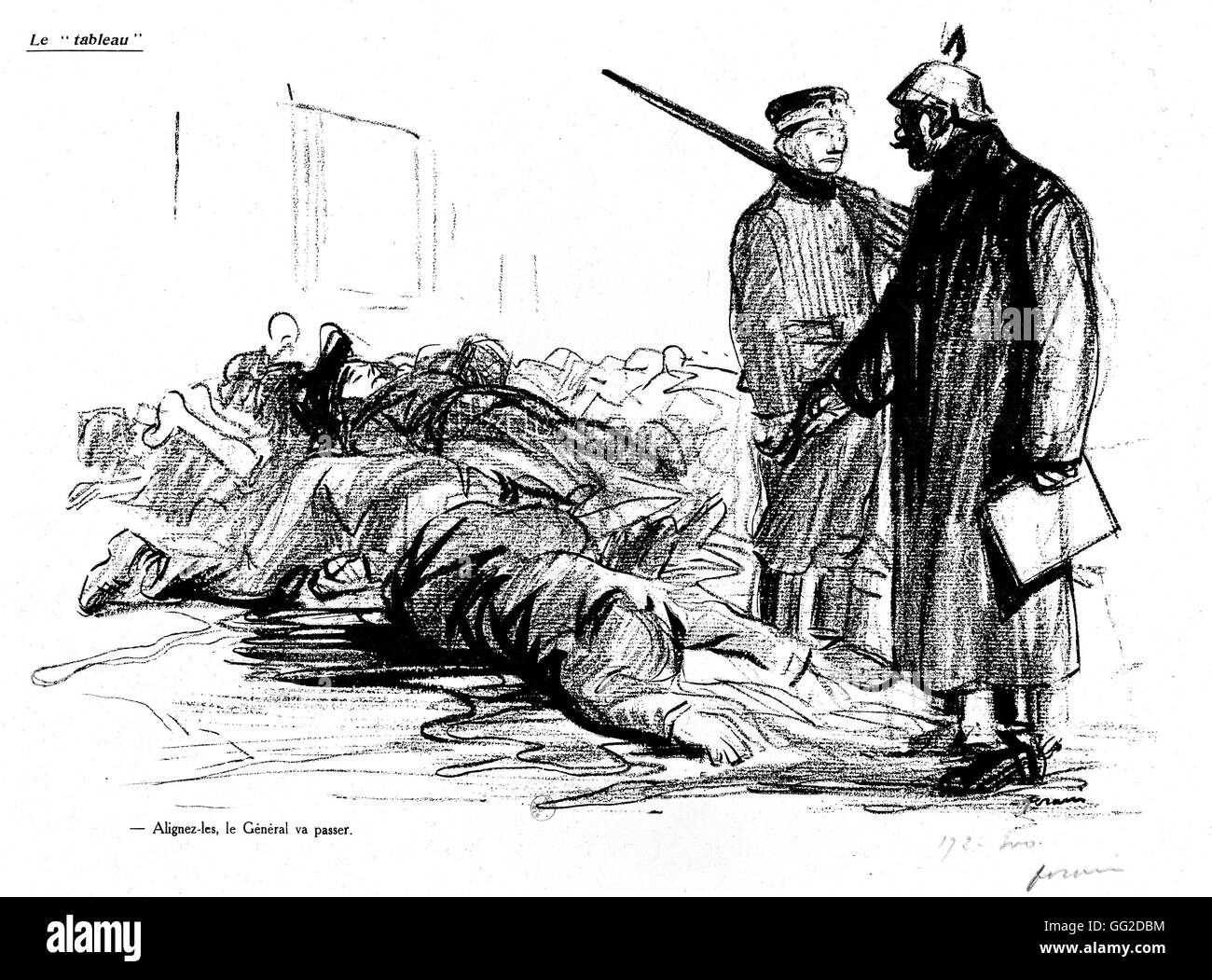 Caricature de Jean-Louis Forain (1852-1931). L 'table'. 'Les Aligner, l'est à venir' 01-15-1915 France - la seconde guerre mondiale, Paris 1. Bibliothèque nationale Banque D'Images