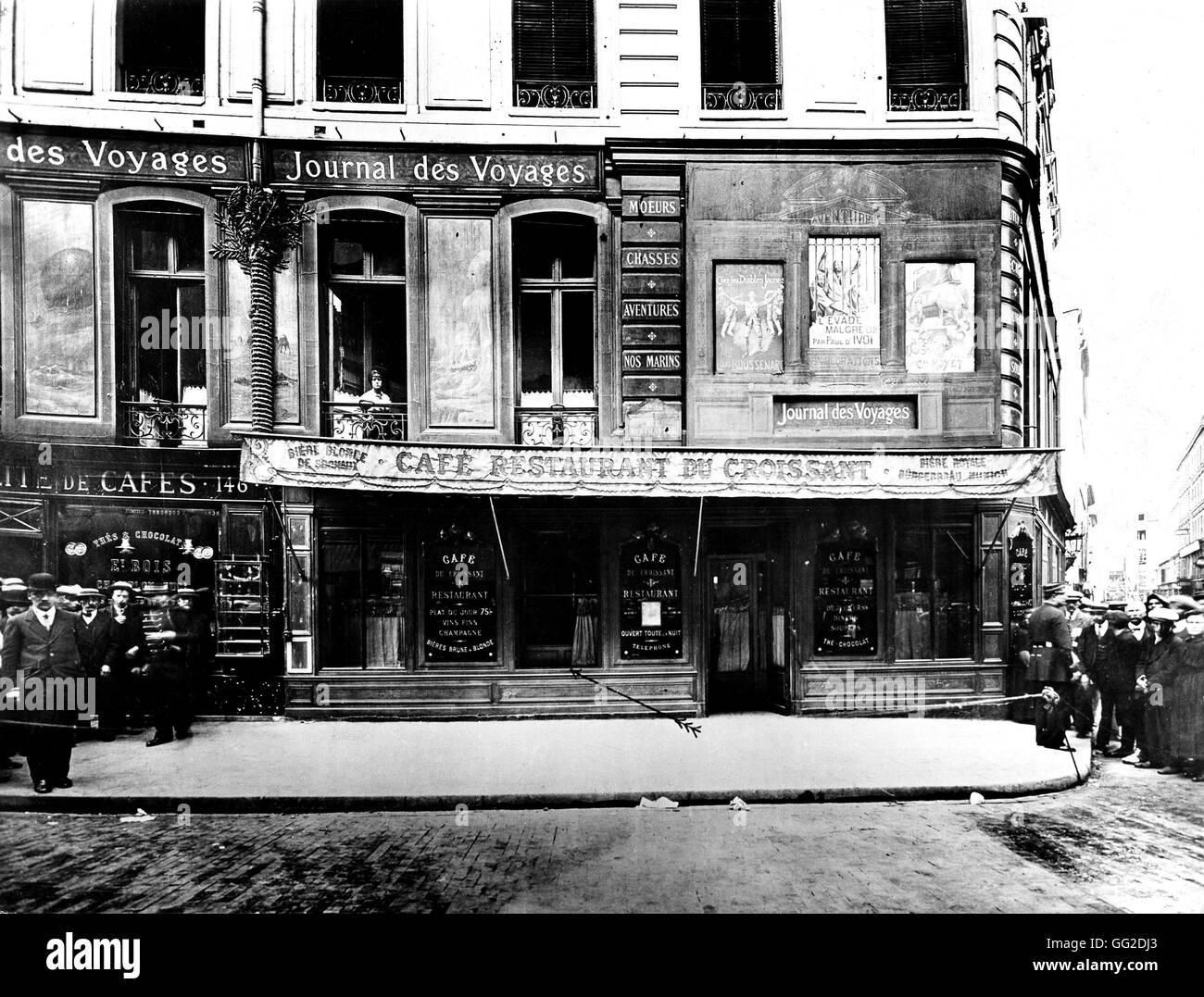 Assassinat de Jean Jaurès : le café où il a été tué 1914 France Castres. Musée Jaurès Banque D'Images