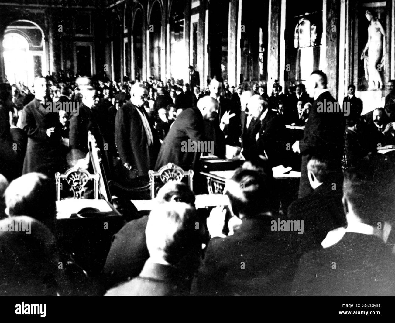 Photo De Presse Vintage – Traité De Saint-Germain 1919 – Tirage 24x18 Cm
