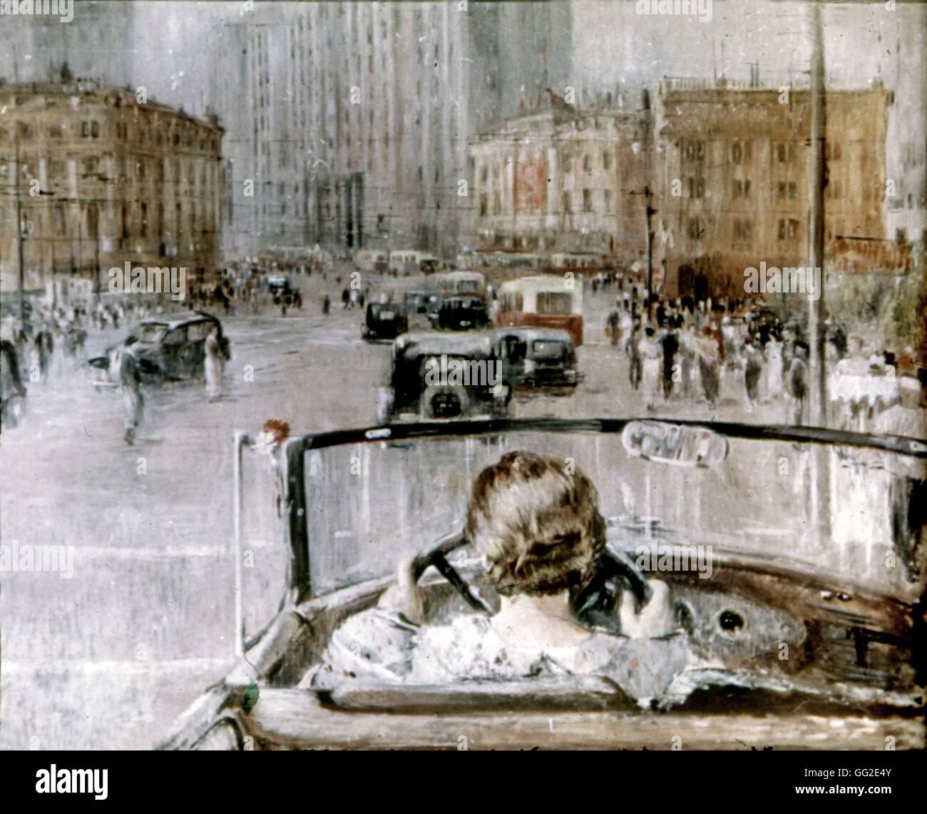 L'école russe Iouri Pimenov Nouvelle Moscou 1937 huile sur toile (140 x 170 cm Galerie nationale Tretiakov, Moscou) Banque D'Images