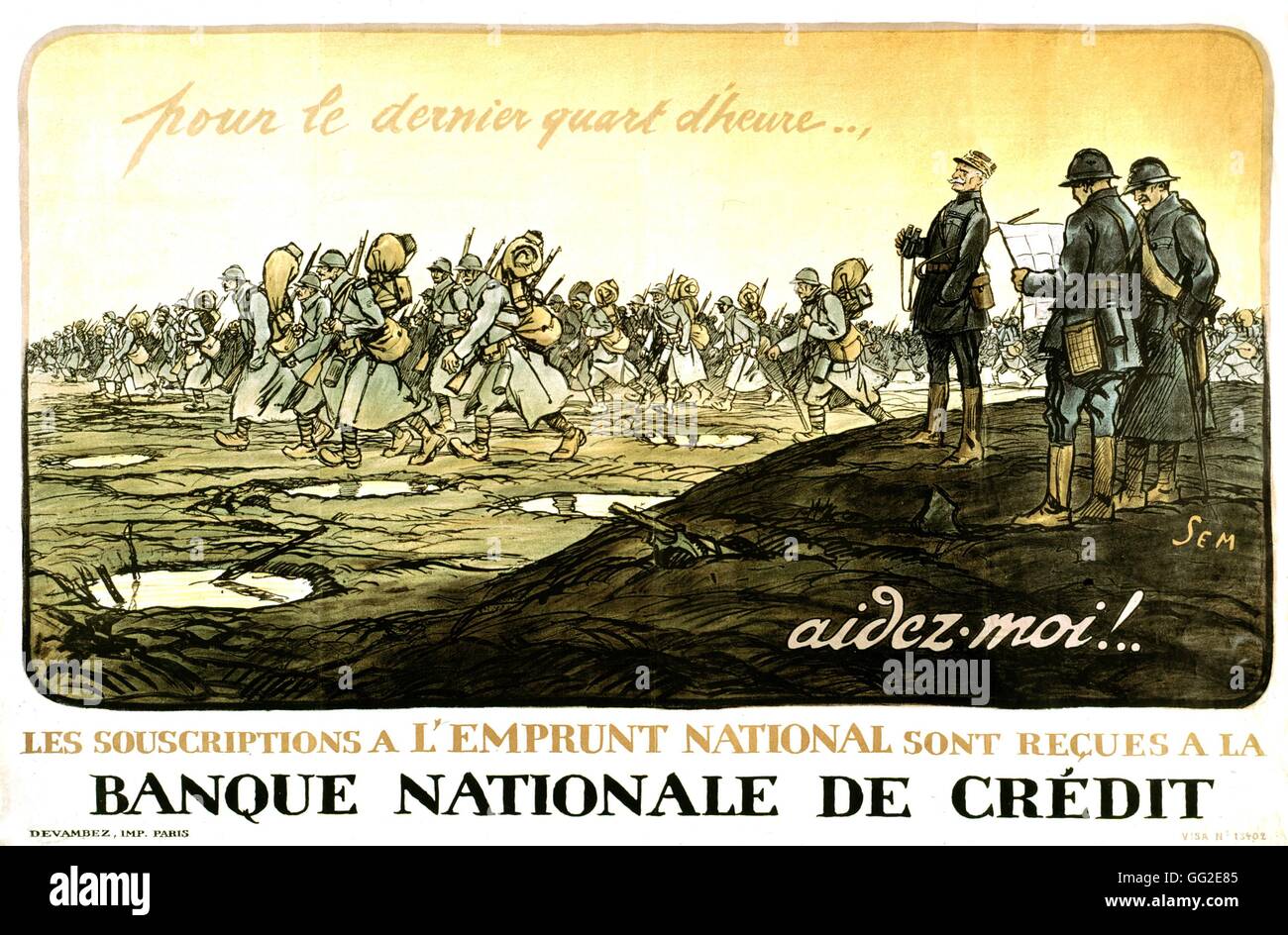 Poster par Sem : 'Les quinze dernières minutes", 1917 1917 France, Guerre 1914-1918 Banque D'Images