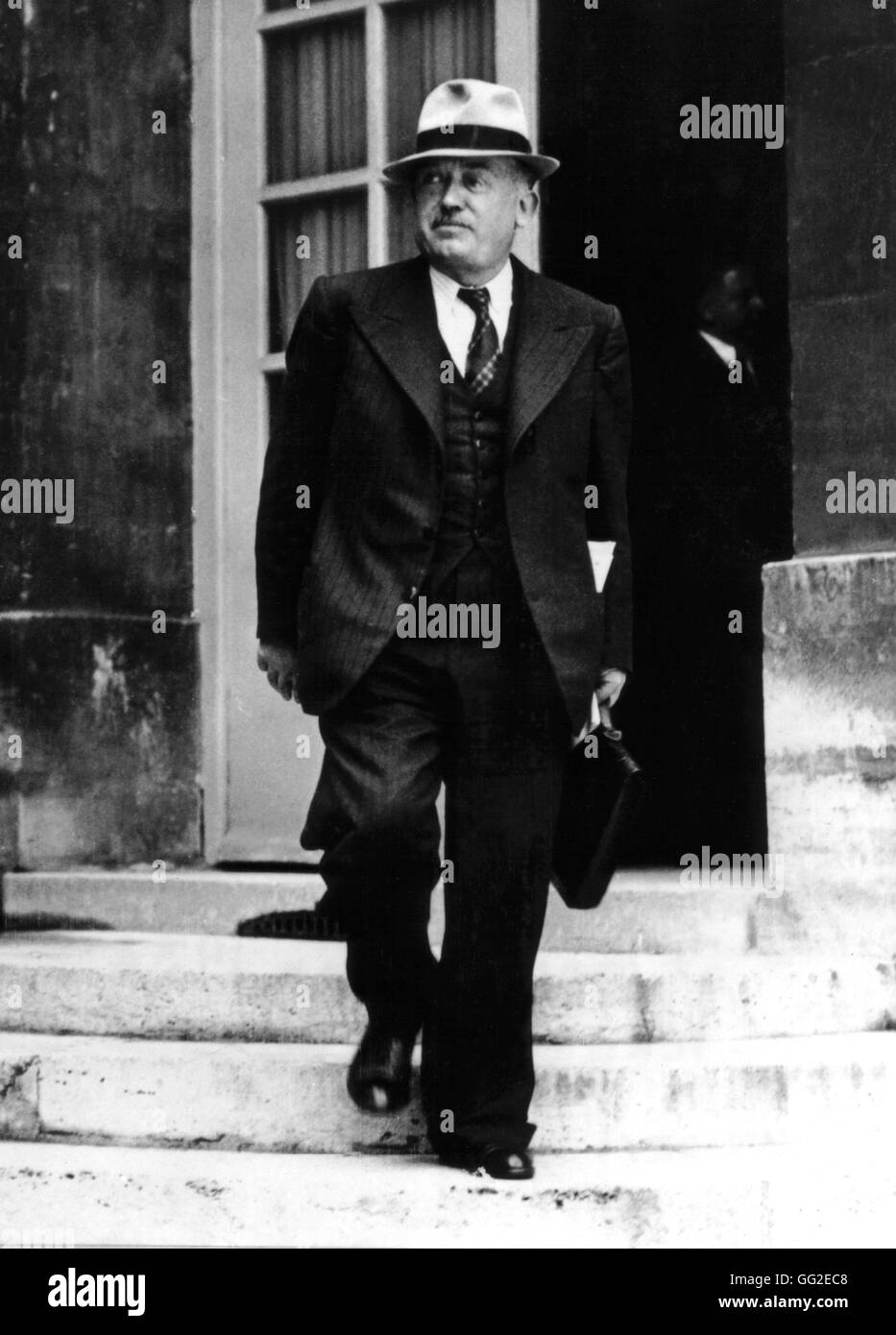Vincent Auriol, ministre des Finances sous le gouvernement du Front Populaire de Léon Blum. 1936 Banque D'Images