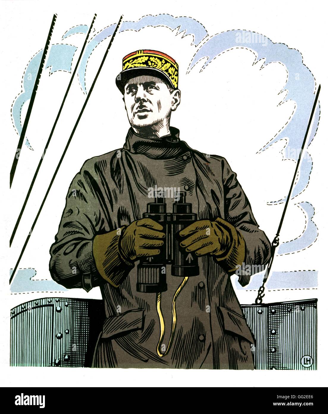 L'imagerie populaire : De Gaulle en 1941 1941 France, Seconde Guerre mondiale Guerre mondiale Banque D'Images