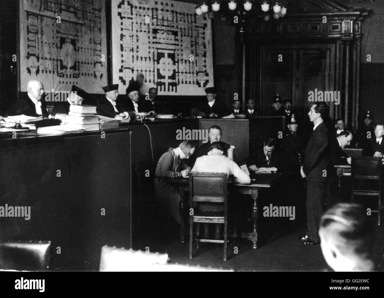 Le procès du Reichstag à Berlin. Le témoignage de Goebbels (1933) 1933 Allemagne Paris. Bibliothèque nationale Banque D'Images