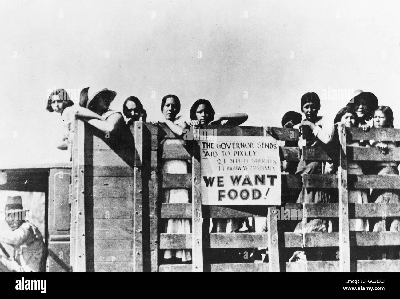 Photographie par Owi, piquet de ligne de la femme mexicaine en Californie 1933 United States Washington. Bibliothèque du Congrès Banque D'Images
