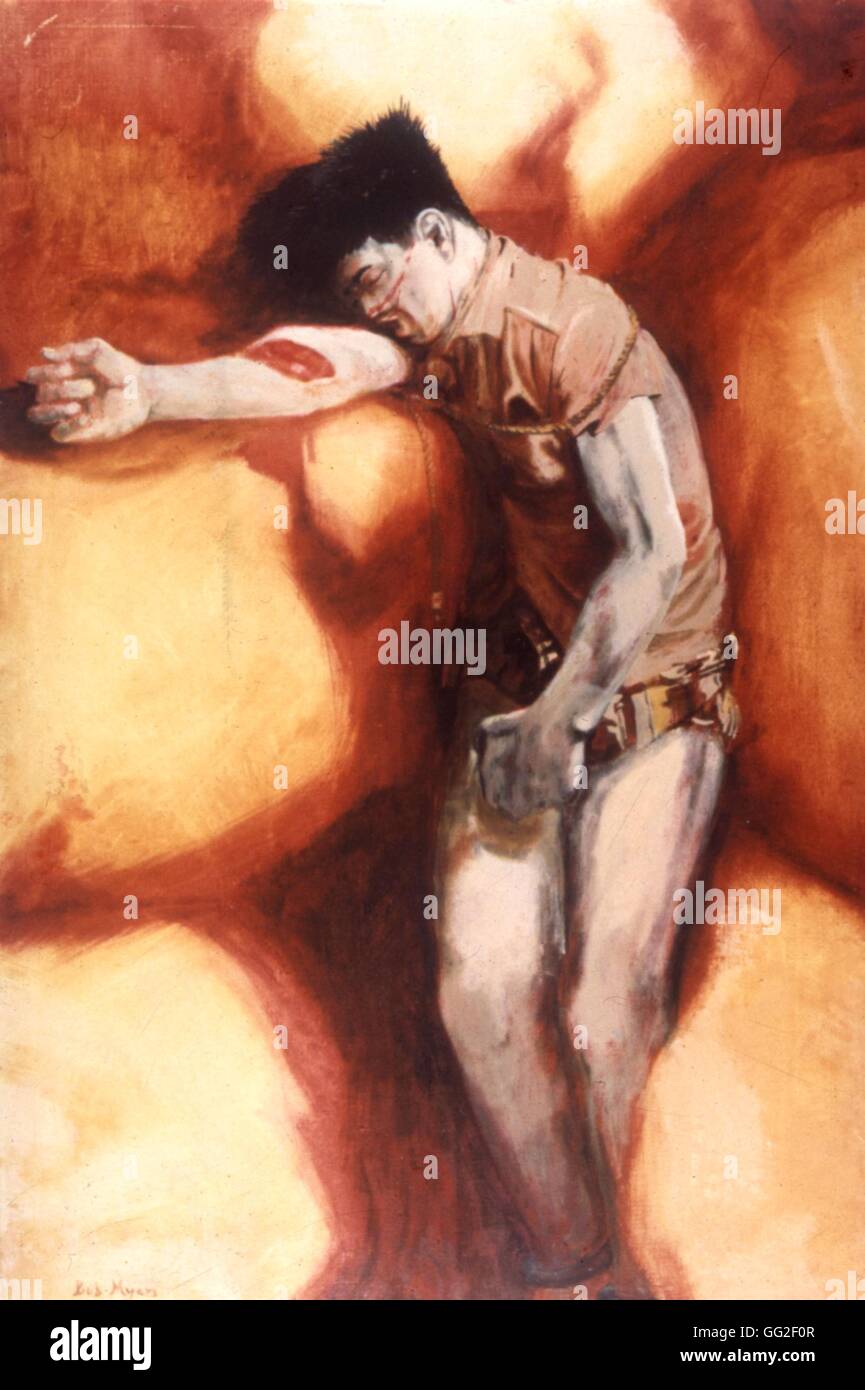 Peinture de Robert T. Myers. 'Au bout' de l'armée américaine de la guerre du Vietnam 1967 Banque D'Images