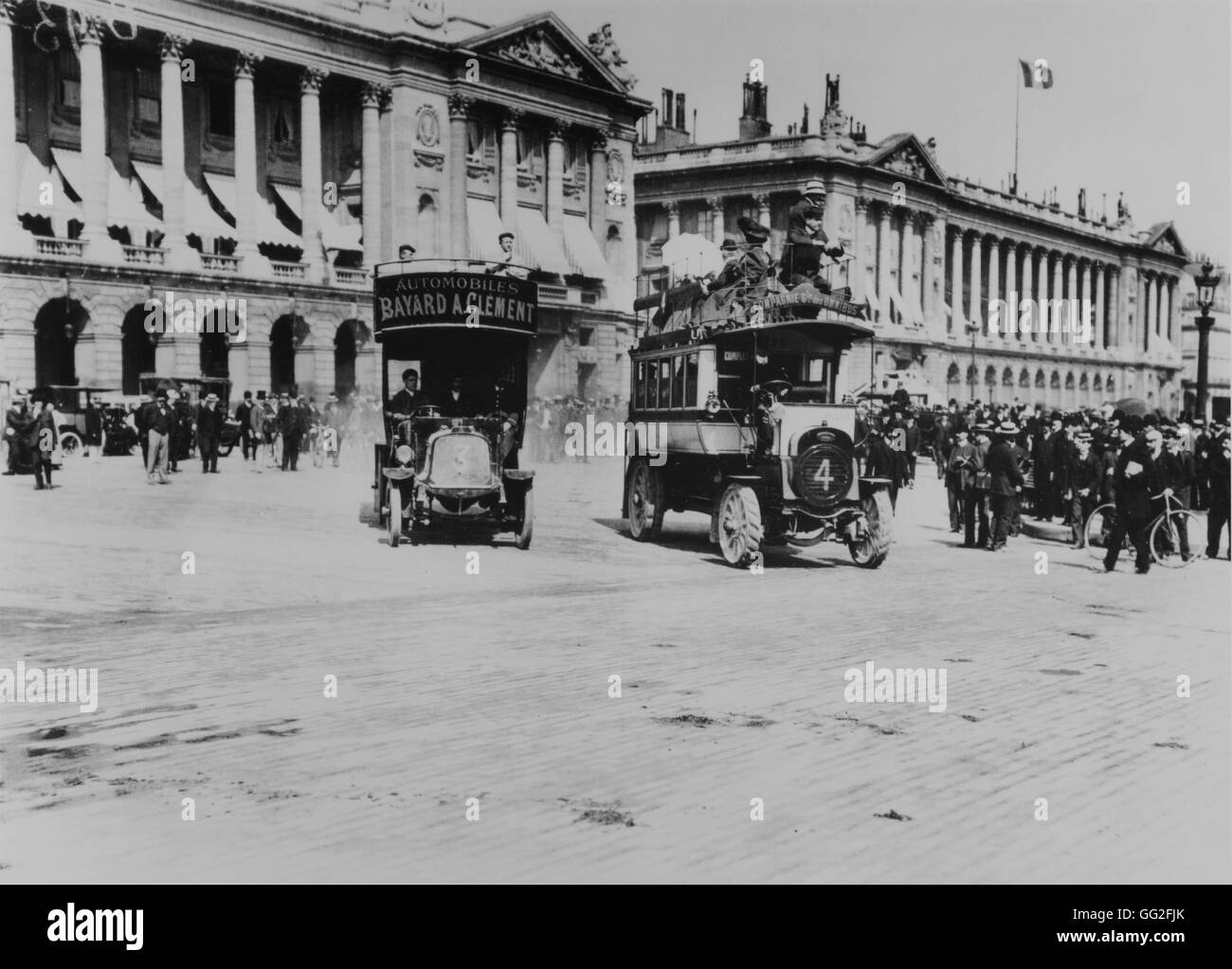 Place de la Concorde à Paris en 1906 Banque D'Images