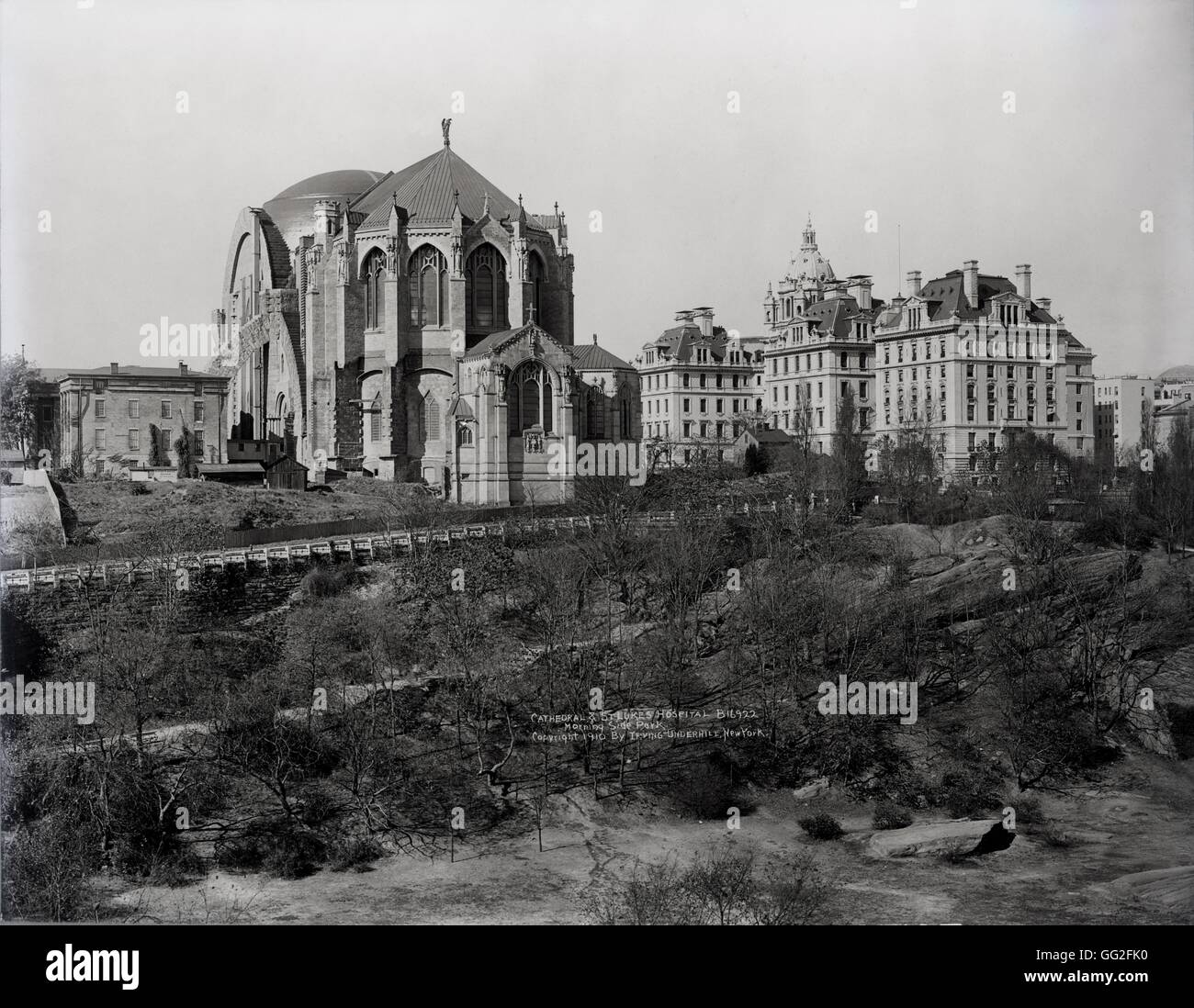 Cathédrale de Saint John the Divine à New York. 1922 Banque D'Images Cathédrale de Saint John the Divine à New York. 1922 Banque D'Images