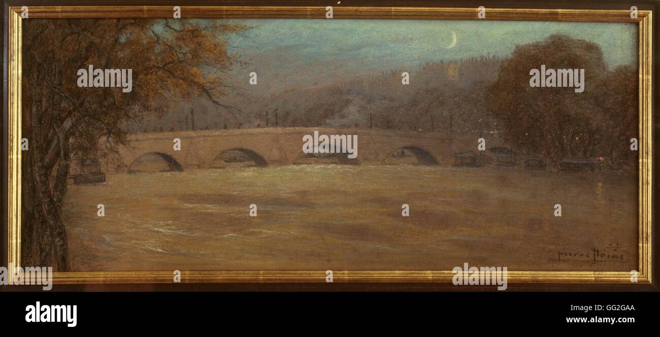Pierre Ernest Prins école française Le Pont Royal sur la Seine en crue La Seine en crue au Pont Royal 19e siècle Pastel (65 x 27 cm) collection privée Banque D'Images Pierre Ernest Prins école française Le Pont Royal sur la Seine en crue La Seine en crue au Pont Royal 19e siècle Pastel (65 x 27 cm) collection privée Banque D'Images