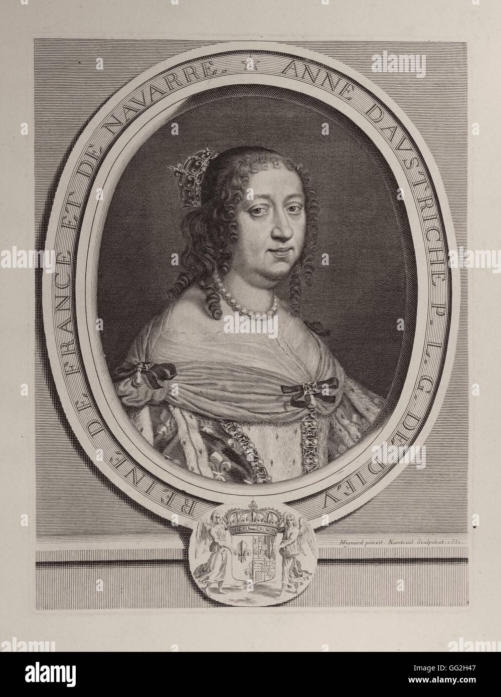 Anne d'Autriche, (1601-1666), Reine de France et de Navarre, épouse de Louis XIII Banque D'Images