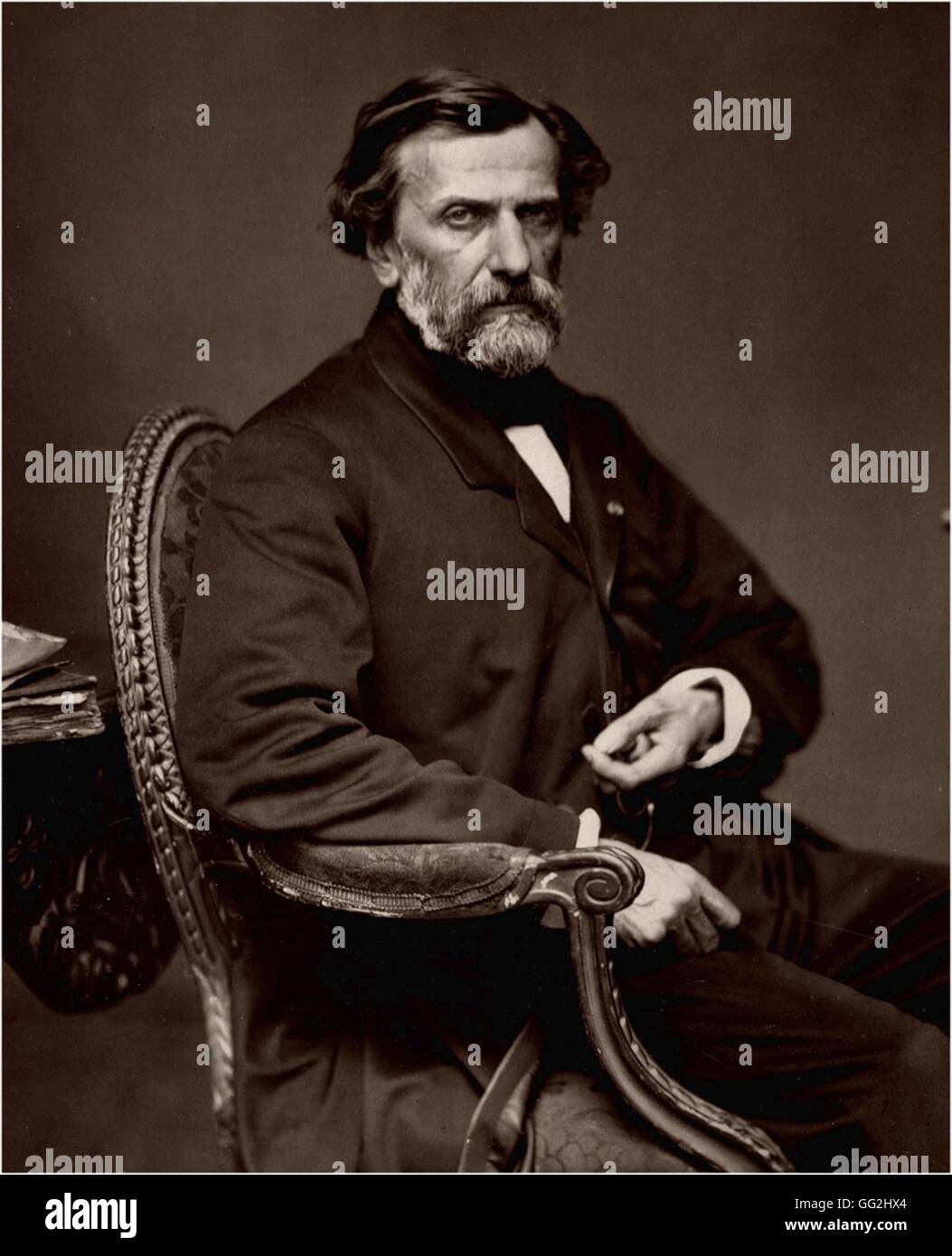 Ambroise Thomas (1811-1896), compositeur français Photo par Adam-Salomon. Banque D'Images