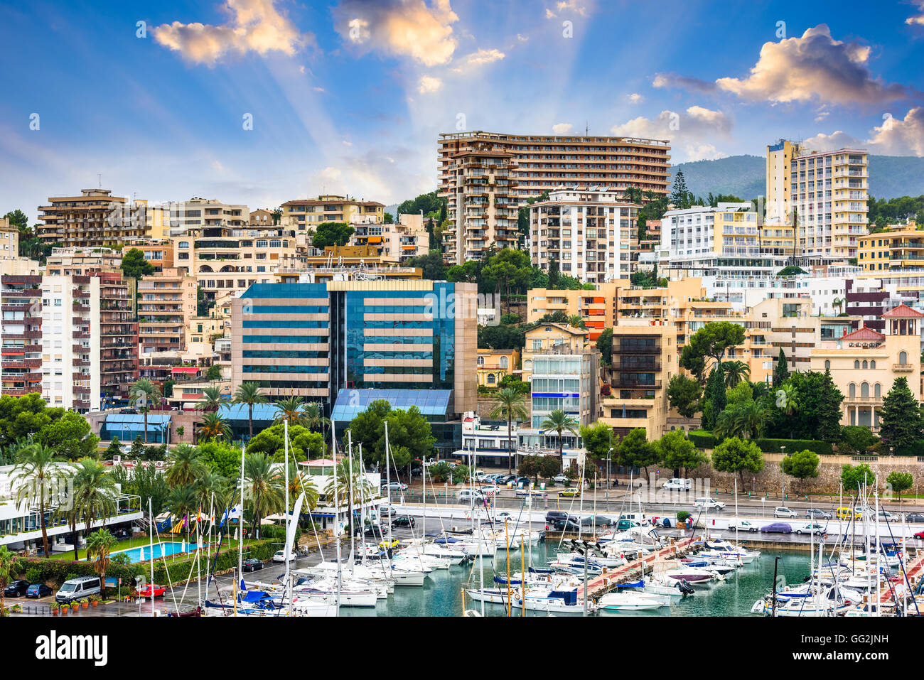 Palma de Mallorca, Espagne dans le port. Banque D'Images