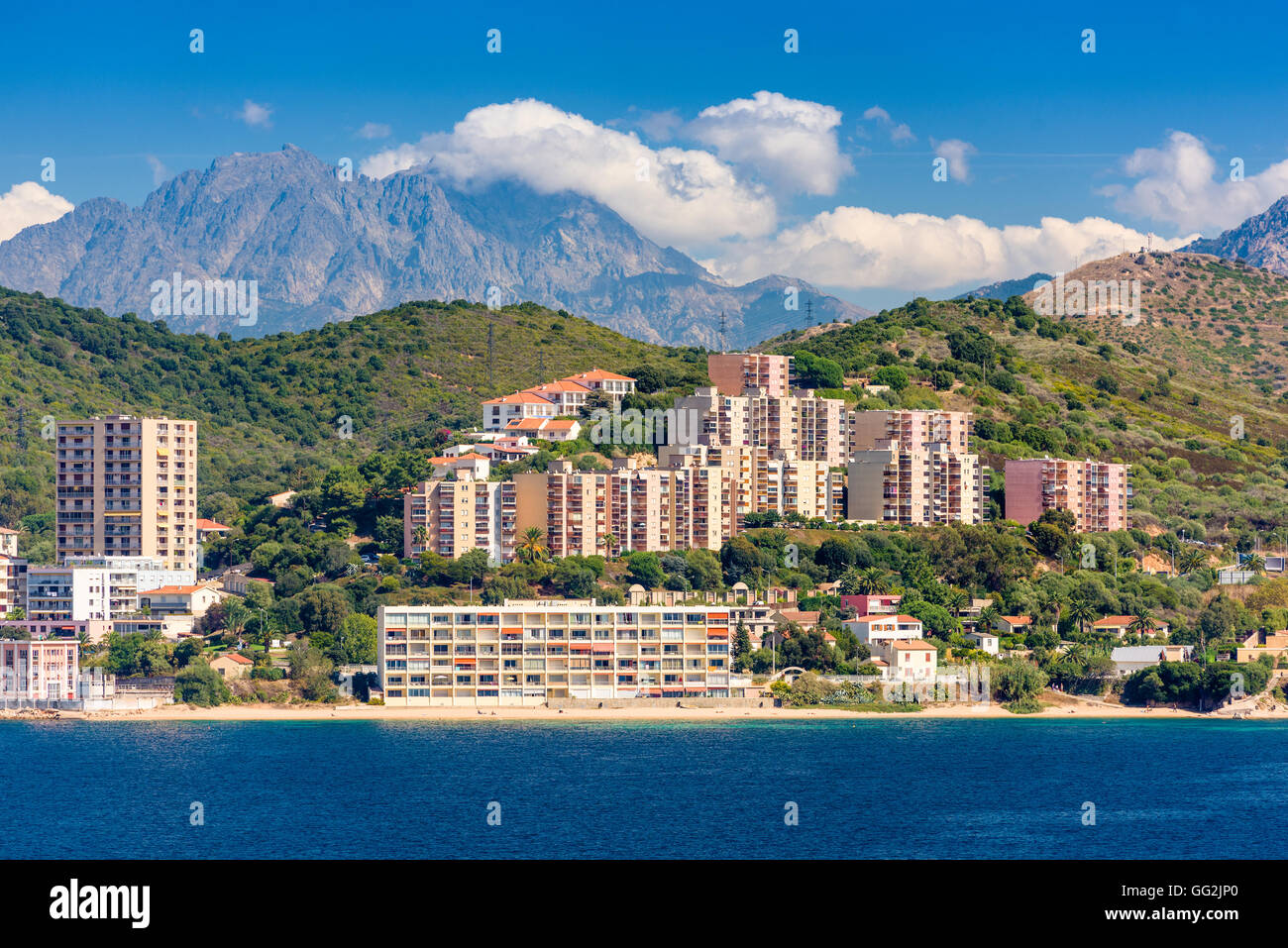 Corse, France stations côtières de la Méditerranée. Banque D'Images