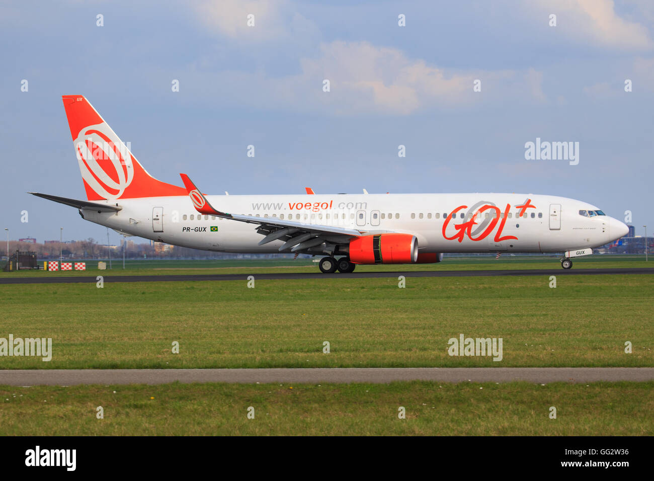 Amsterdam/Netherland 9 Avril 2016 : Boeing 737 de l'imposition du GED à l'aéroport d'Amsterdam Banque D'Images