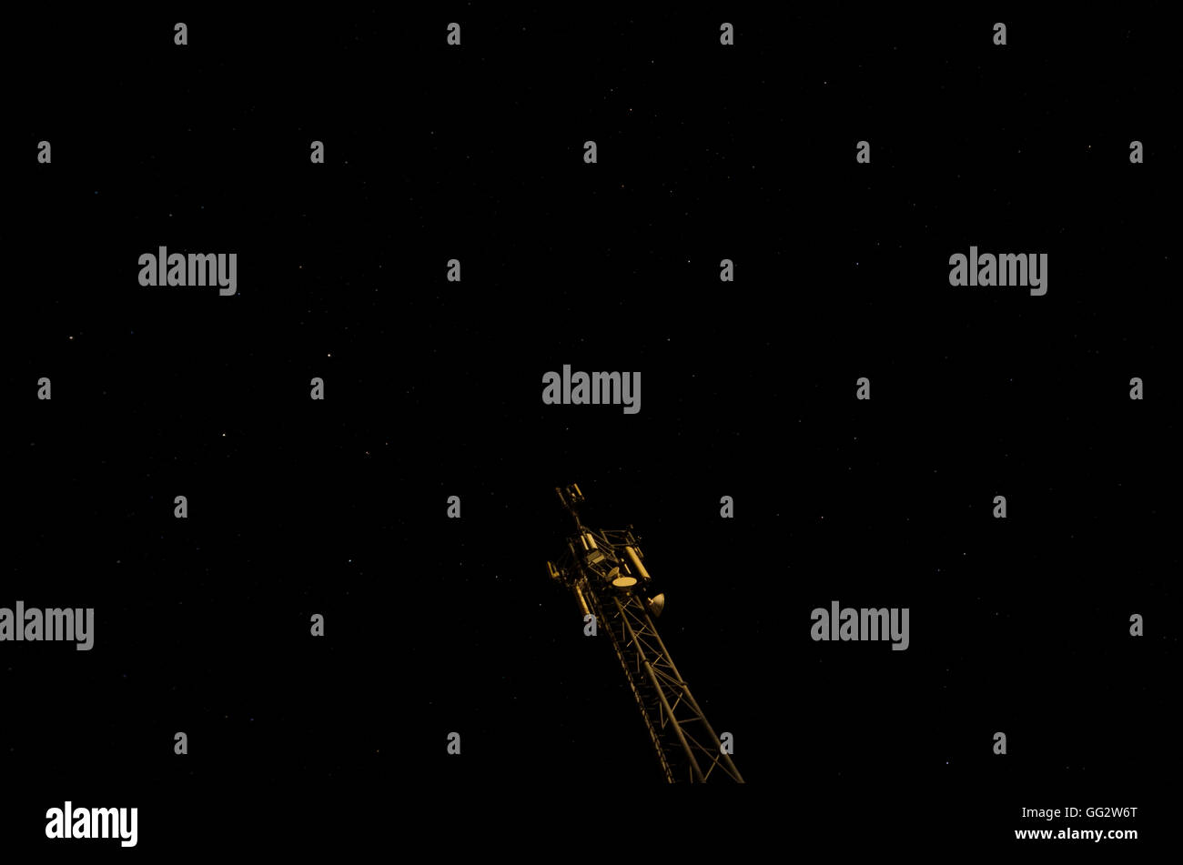 Mât et Radio star sky, Autriche, Banque D'Images