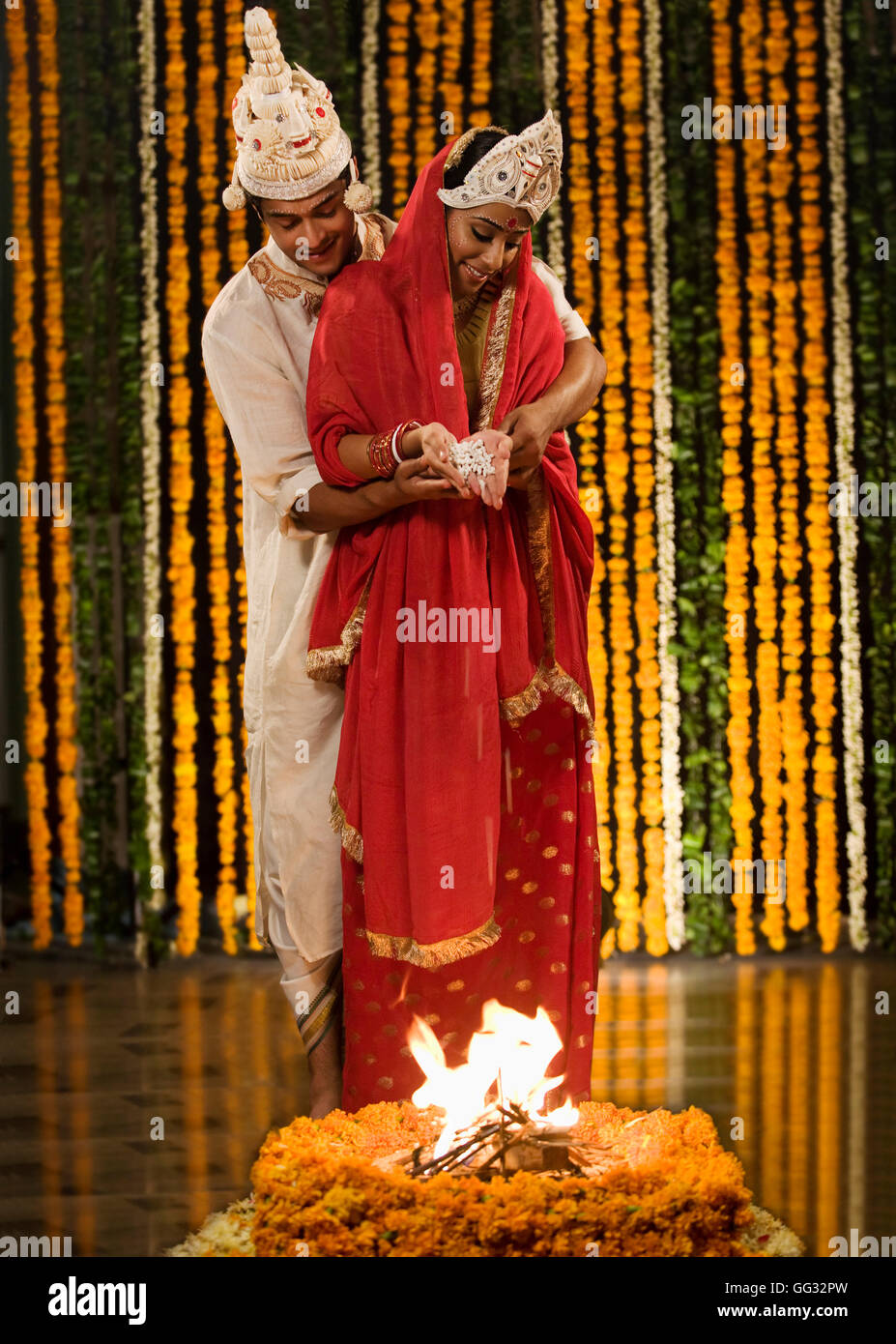 Cérémonie de mariage indien Banque D'Images