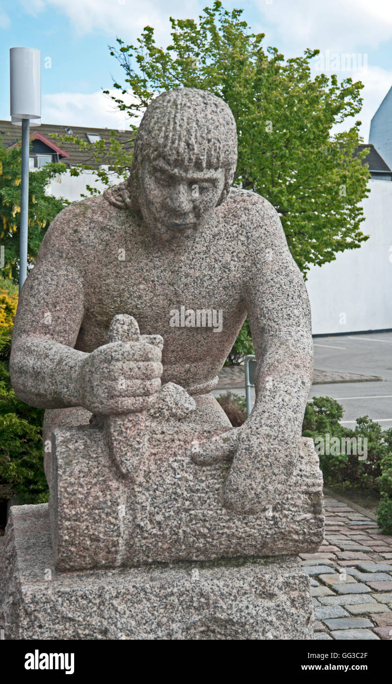 Statue, Frederikshavn, Jutland, Danemark, Banque D'Images